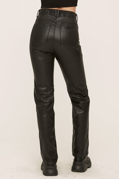 storets.com Freyja Coated Leather-like Pants