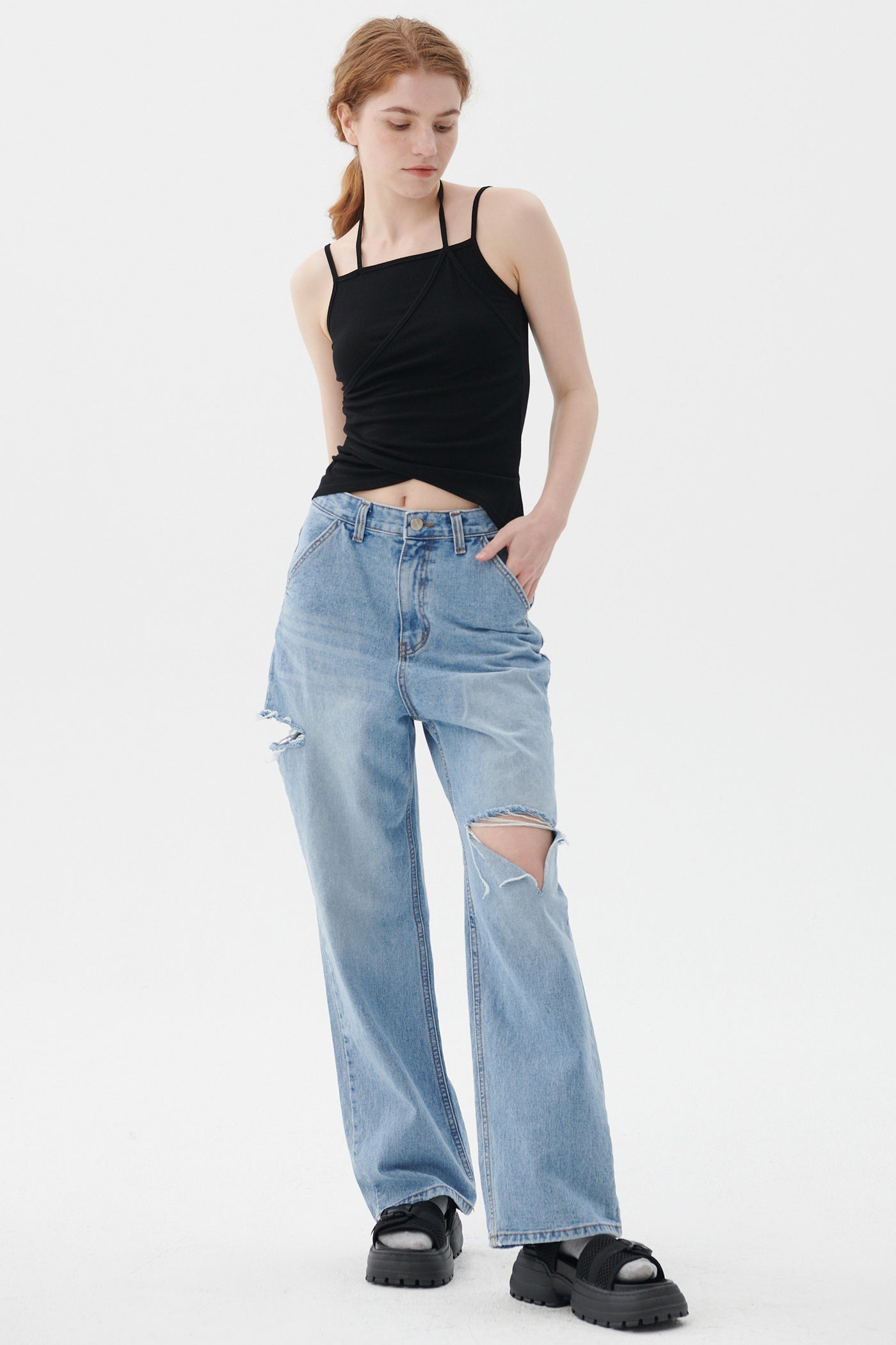 storets.com Cassidy Cutout Wide Jeans