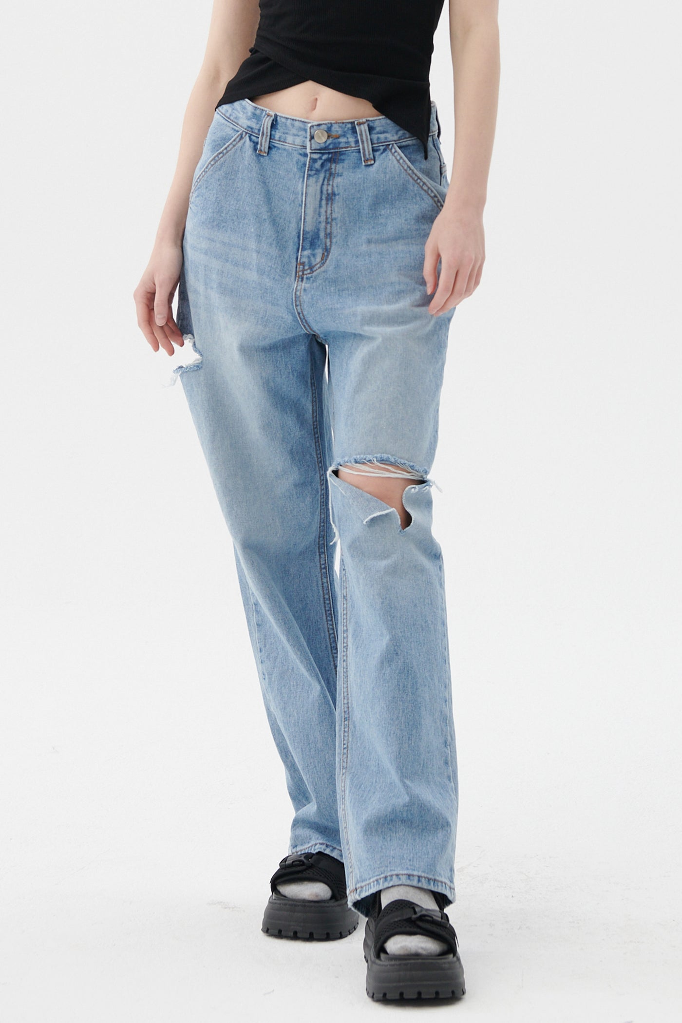 storets.com Cassidy Cutout Wide Jeans