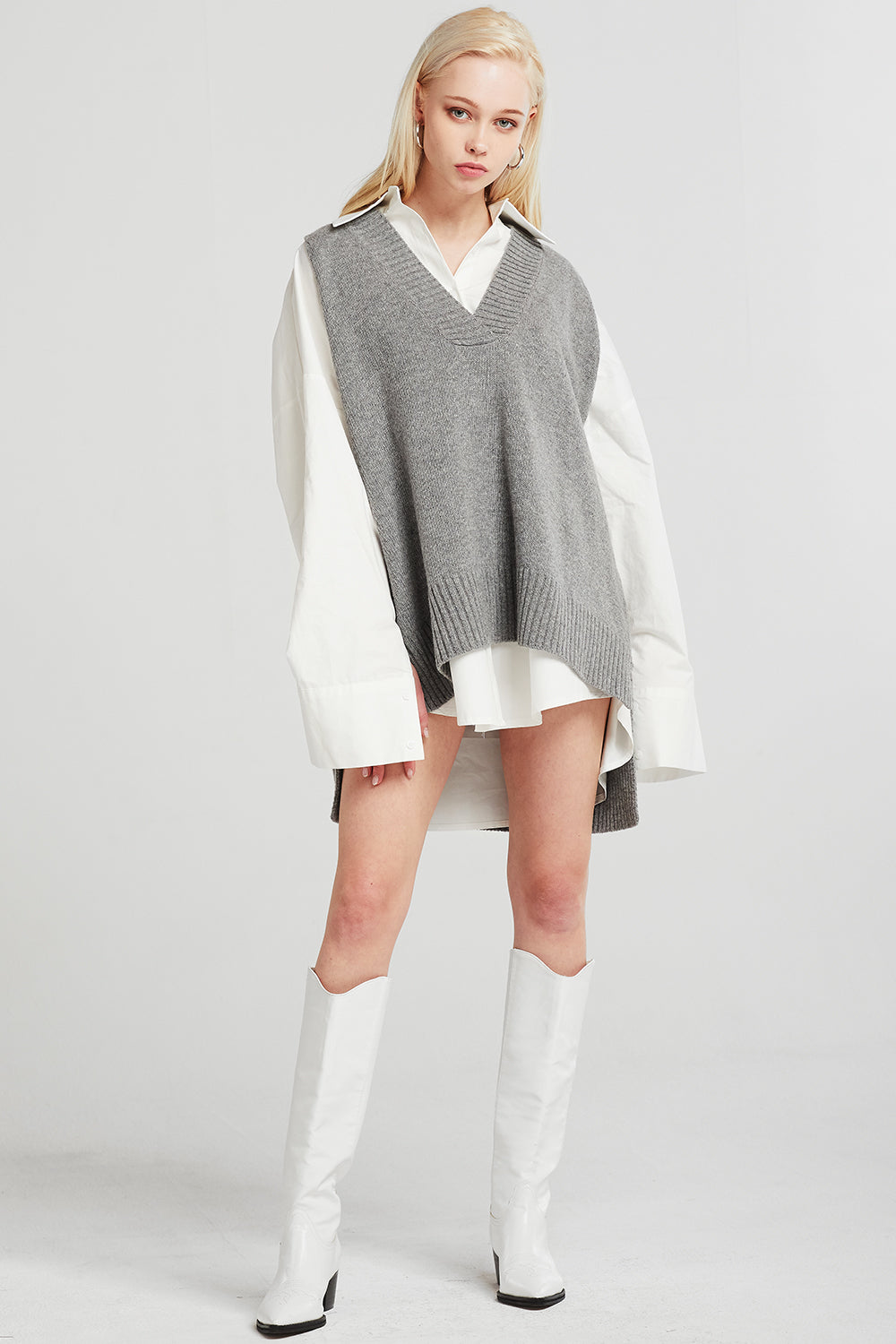 Lyla Oversized Knit Vest | Women's Sweaters & Knits | storets