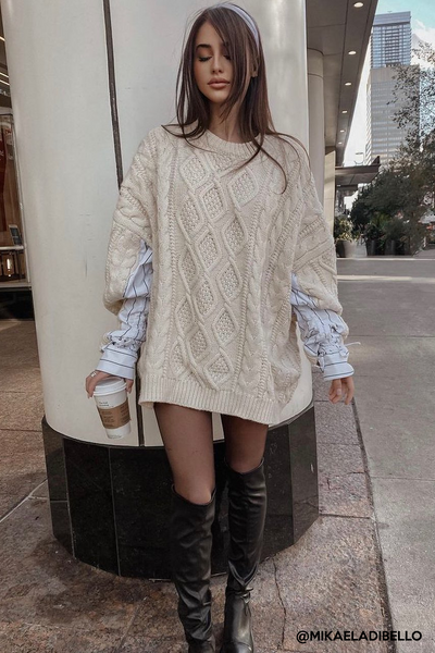 storets.com Sadie Shirt Combo Knit Pullover