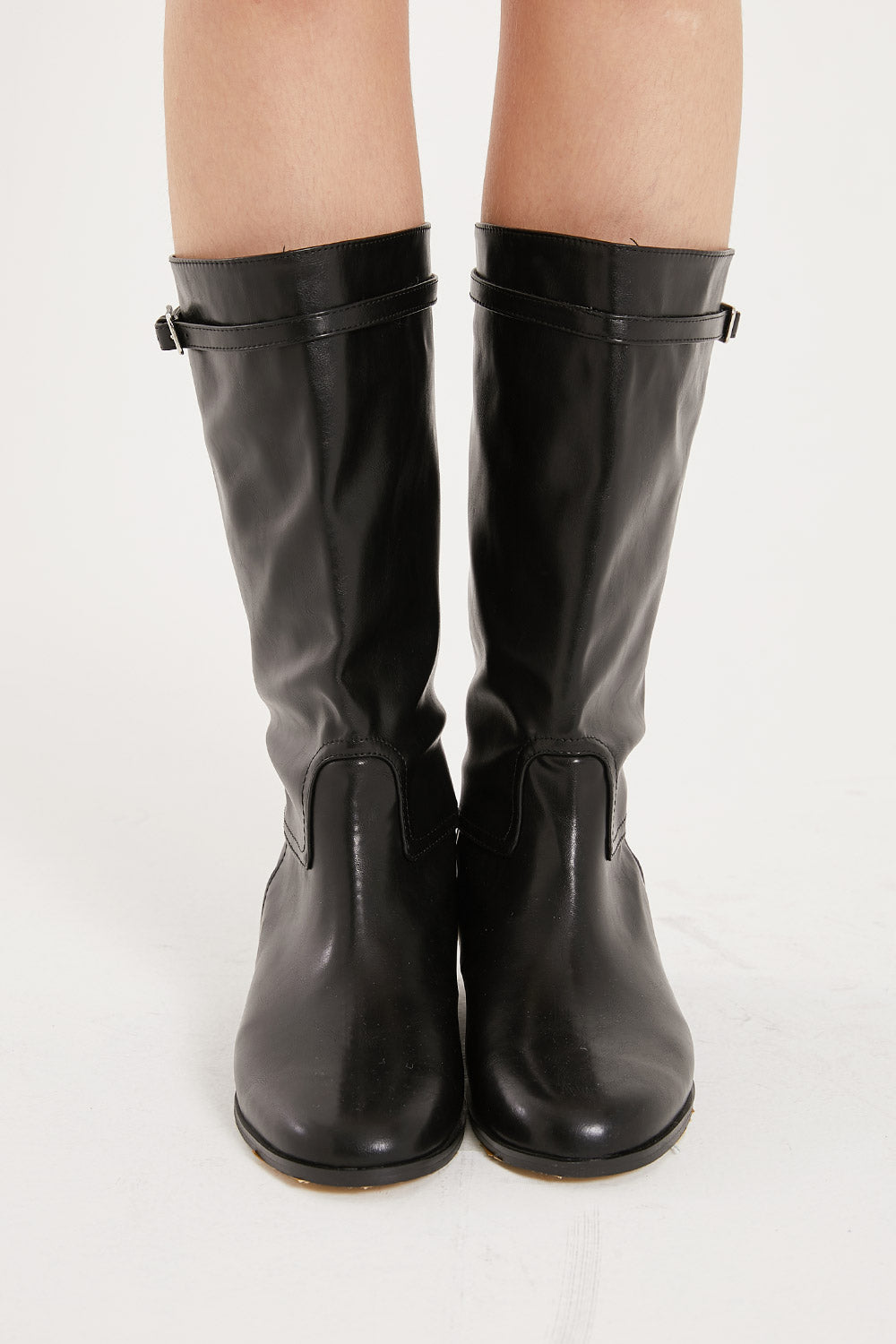 storets.com Sharon Pleather Middle Boots