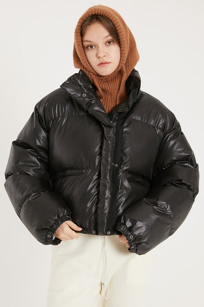 storets.com Harlow Faux Leather Puffer Jacket