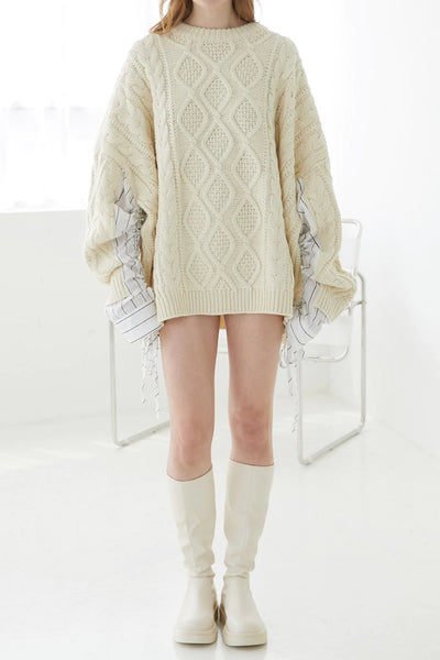 storets.com Sadie Shirt Combo Knit Pullover