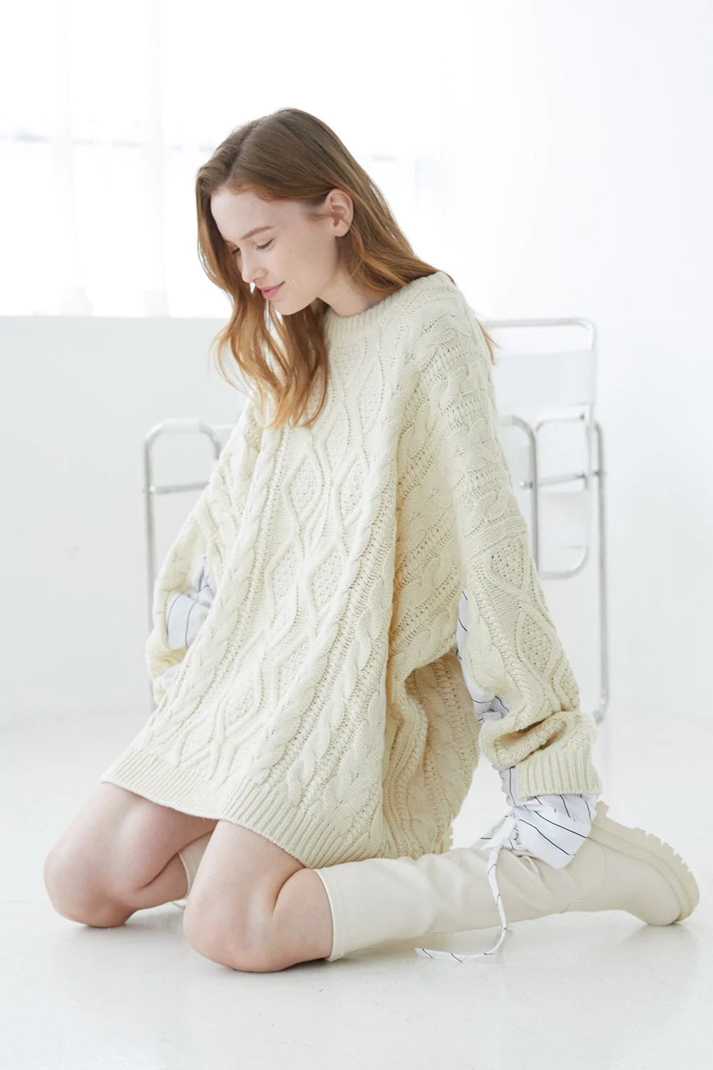 storets.com Sadie Shirt Combo Knit Pullover