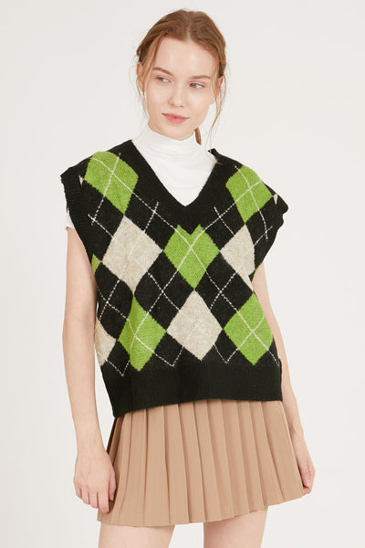 storets.com Mandy Argyle Sweater Vest