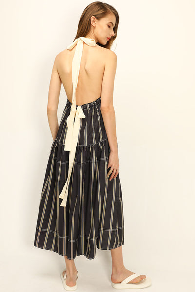 storets.com Catalina Striped Halter Neck Dress