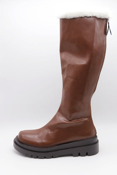 storets.com Andrea Faux Fur Trim High Boots