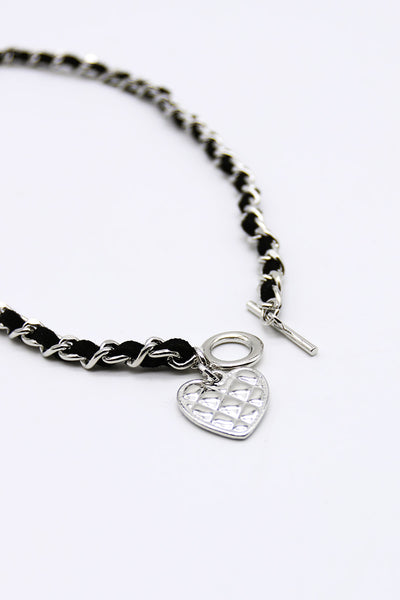 storets.com Black Chain Heart Necklace