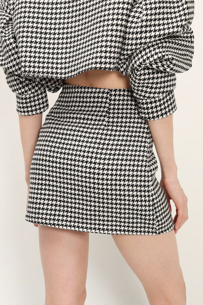 storets.com Zendaya Houndstooth Mini Skirt