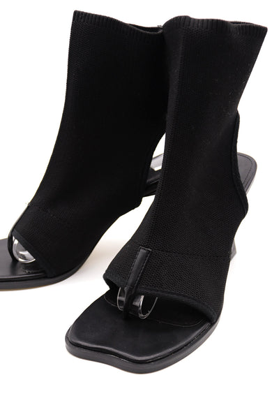 storets.com Natalie Open Toe Ankle Sock Boots