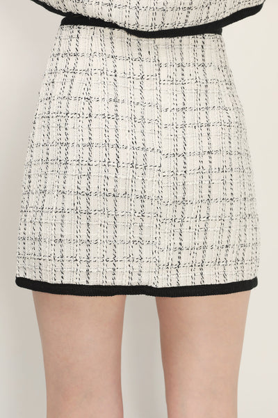 storets.com Brittany Tweed Trim Skirt
