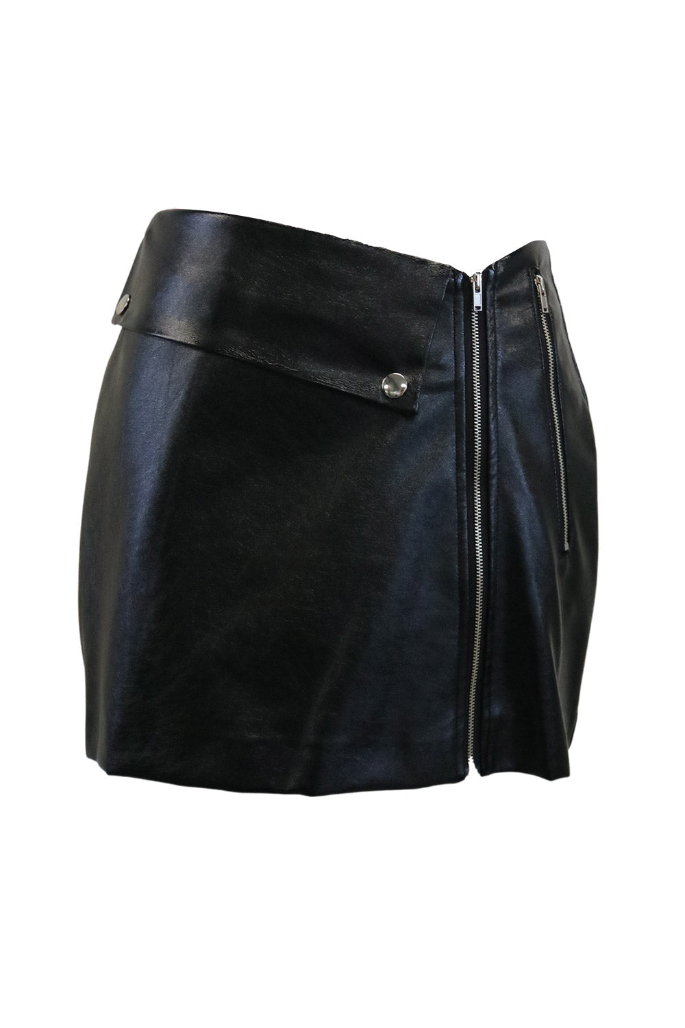 storets.com Rae Asymmetric Pleather Skirt