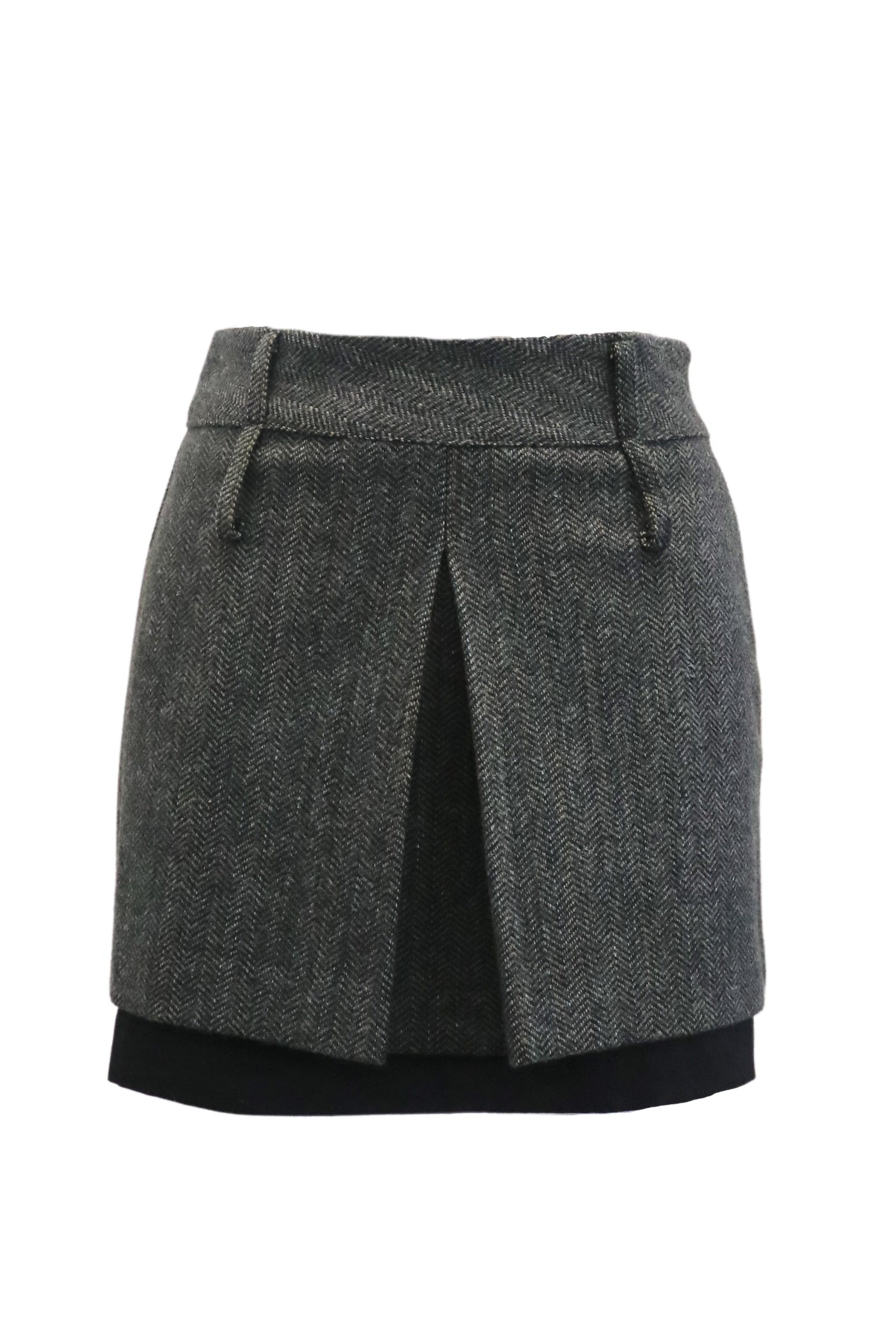 storets.com Miquela Herringbone Mini Skirt