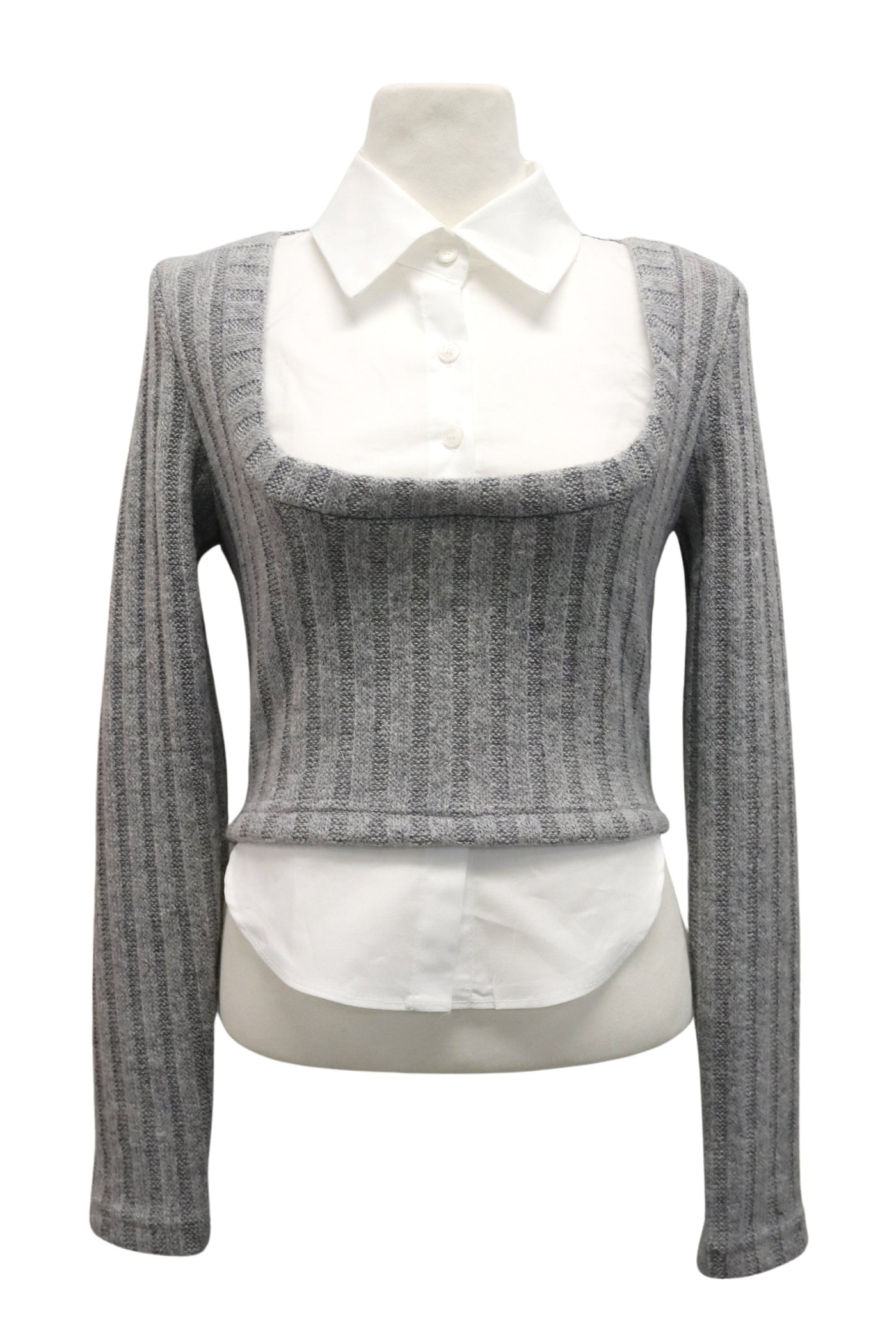 storets.com [NEW]Amelia Shirt Inset Crop Top