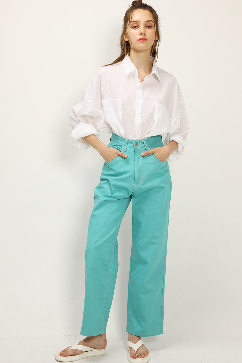 storets.com Mila Wide Leg Pants in Candy Color
