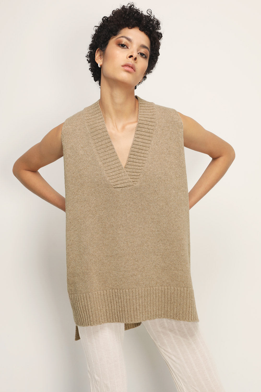 Lyla Oversized Knit Vest | Women's Sweaters & Knits | storets