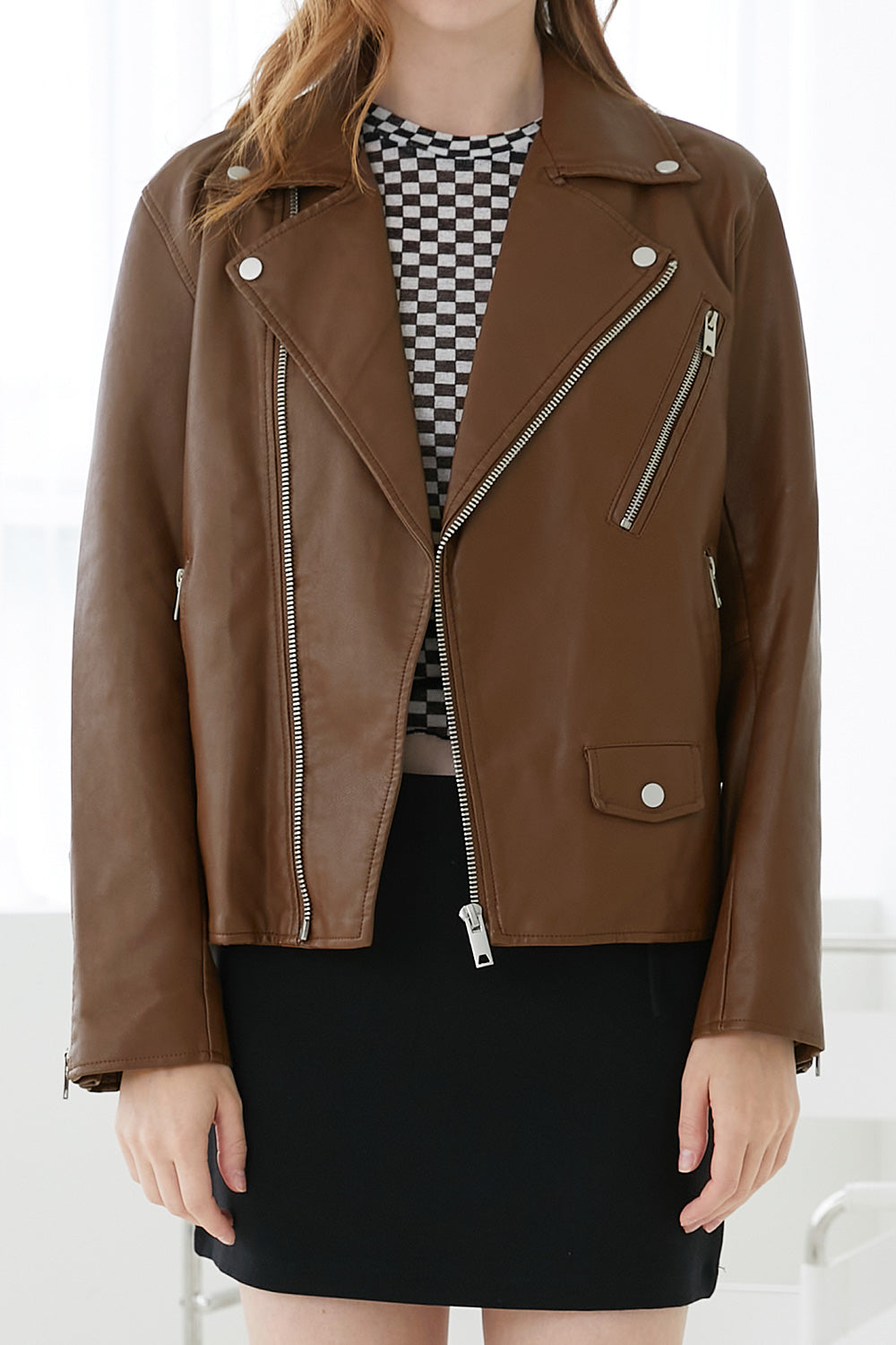 storets.com Samantha Faux Leather Jacket