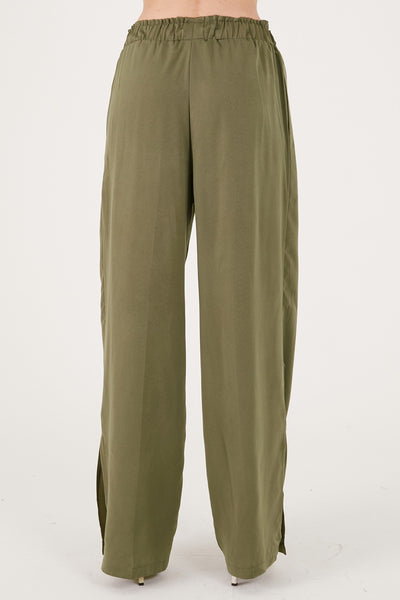 storets.com Rose Matte Satin Wide Leg Pants