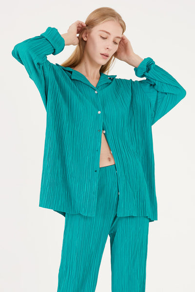 storets.com Maria Oversized Plisse Shirt