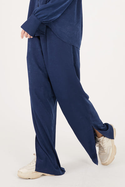 storets.com Rose Matte Satin Wide Leg Pants