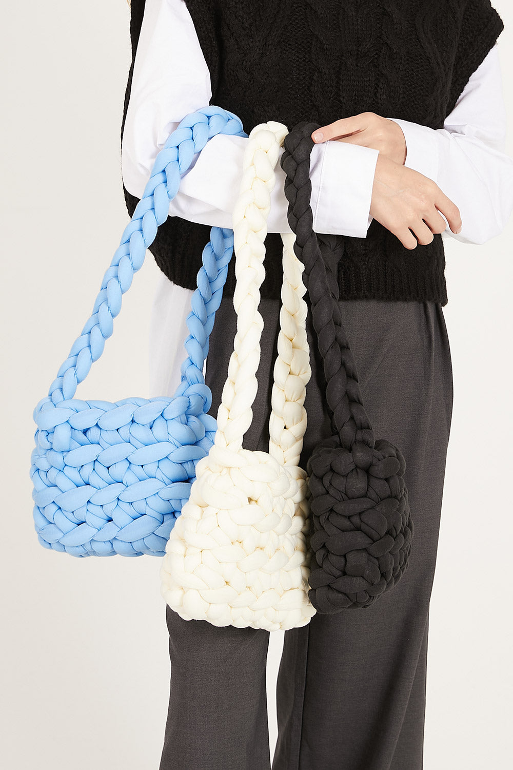 storets.com Yvette Chunky Knitted Shoulder Bag