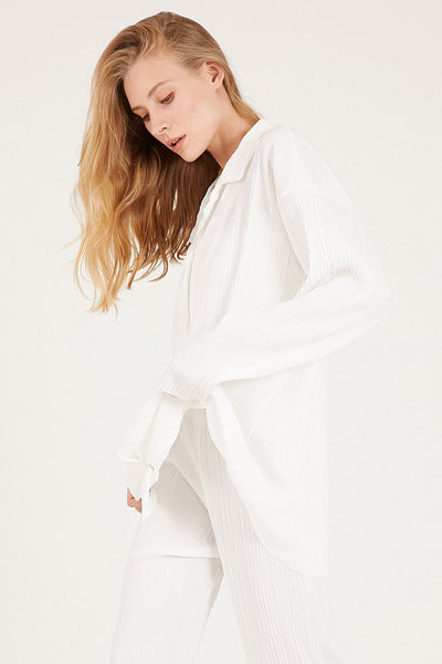 storets.com Maria Oversized Plisse Shirt