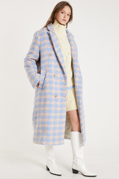 storets.com Jenny Houndstooth Long Maxi Coat
