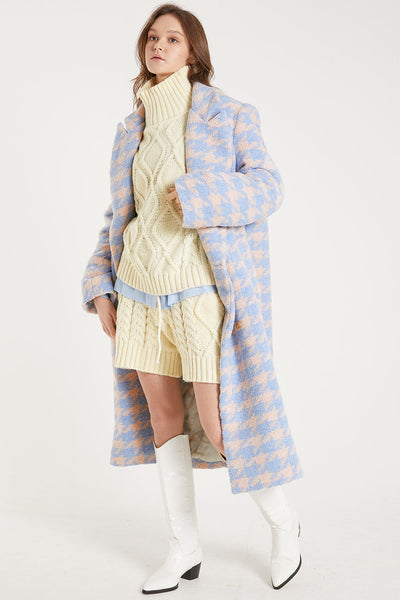 storets.com Jenny Houndstooth Long Maxi Coat