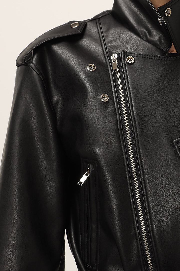 Emma Pleather Rider Jacket | Women